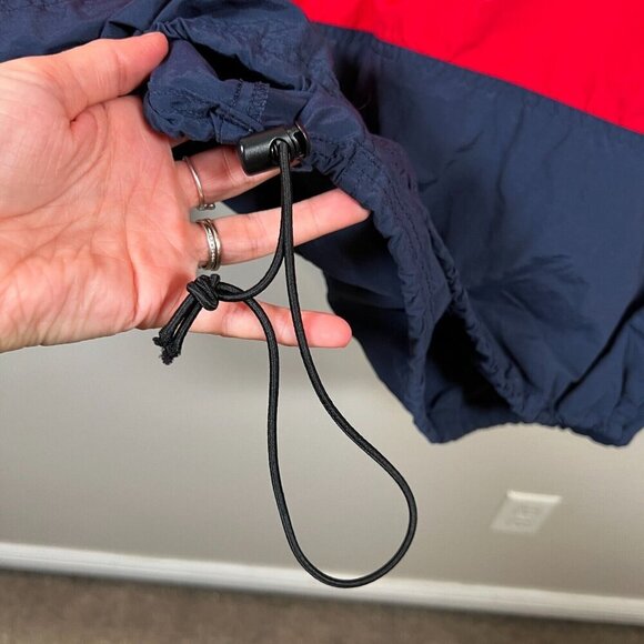 Vintage L.L. Bean Anorak Quarter Zip Jacket Mens Size Large Blue Red Made In USA - Picture 11 of 12